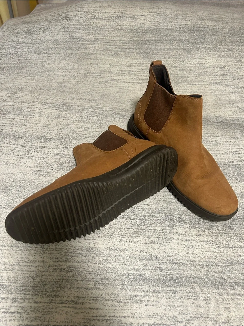 Cole Haan Tan Chelsea Boots with Black Sole